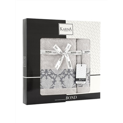 Комплект махровых полотенец "KARNA" BOND 50x90-70х140 см
