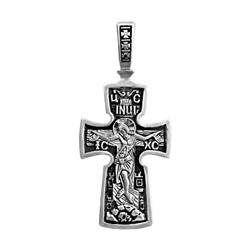 Крест (ап.Петр, с ключами от рая) из серебра частичное чернение литье