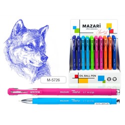 Ручка шариковая Mazari TENERO Smart Ink синяя на масляной основе 0,7мм игольч M-5726/60/Индия