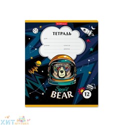 Тетрадь 12 л. кл. Space Bear Полиграфика 46562, 46562