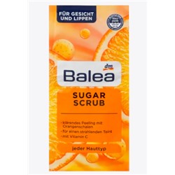 Balea Peeling Sugar Scrub Vitamin C 16 ml, Балеа Скраб с Витамином С для сияющего, свежего внешнего вида и ровного цвета лица, 16мл