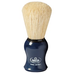Помазок для бритья Omega 10065 Pure bristle shaving brush. Натуральная щетина, кабан. (ручка Multicolor) (Италия)