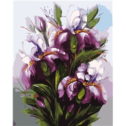Картина по номерам 40х50 - Фиолетовый цветок