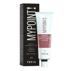 Краска для окрашивания ресниц и бровей Eyebrow And Eyelash Color, TEFIA Mypoint, черный, 25 мл