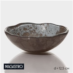 Миска Magistro «Мрамор», d=12,5 см, цвет графит