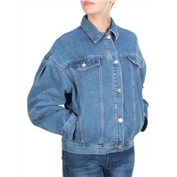 836 BLUE Куртка джинсовая женская (100% хлопок) размер L - 50 российский