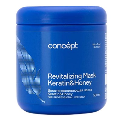 Маска для волос восстанавливающая, Revitalizind Mask Keratin & Honey Soft Care, Concept, 500 мл