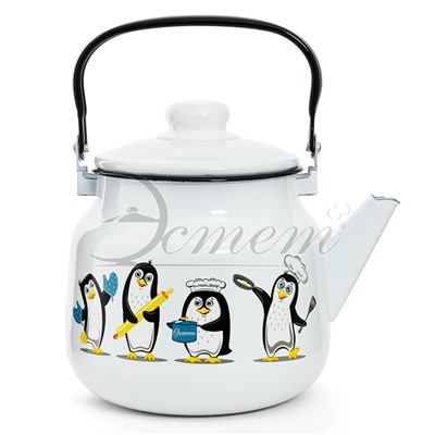 Чайник "Пингвины" 3.5 л , цвет белый