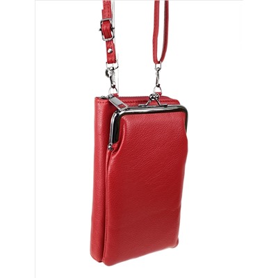 Женская сумка-портмоне на плечо, цвет красный