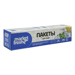 Пакетики Market Fresh для льда с клапаном, 24 x 10 шт.