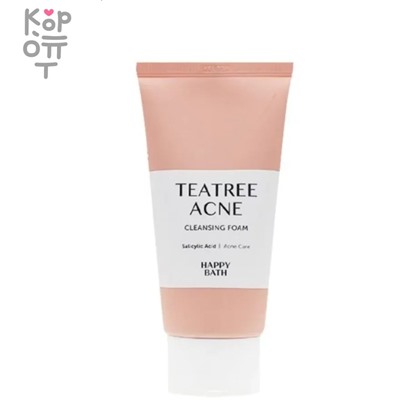 Happy Bath Teatree Acne Cleansing Foam - Пенка для умывания с экстрактом чайного дерева, 150 мл.,