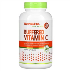 NutriBiotic, Immunity, буферизованный витамин C, 250 капсул без глютена