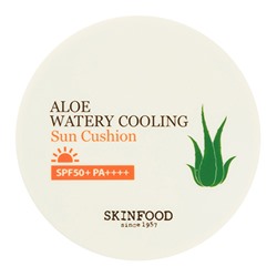 SKINFOOD Aloe Watery Cooling Sun Cushion Охлаждающий солнцезащитный крем с экстрактом алоэ вера SPF50+ PA++++