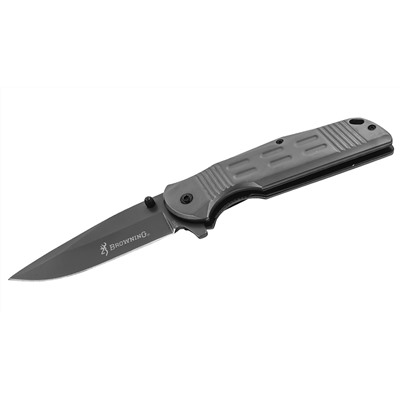 Складной нож Browning A332 Gray Titanium - Клинок изготовлен из очень прочной стали 3 Cr13, устойчивой к коррозии и отлично держащей заточку. Твердость закалки клинка - 56 HRC, длина - 95 мм. Общая длина ножа - 210 мм  №806
