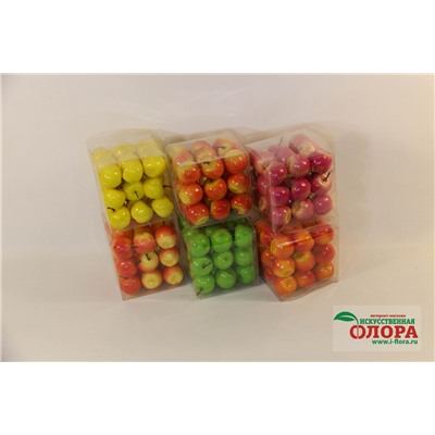 Яблочки розовые в тубе (D-3,5 см.) (упаковка 27 штук)