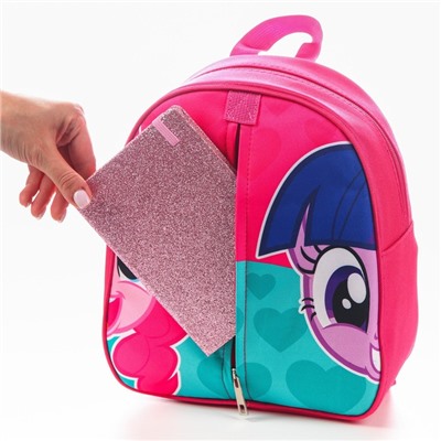 Рюкзак детский, на молнии, 23 см х 10 см х 27 см "Пинки Пай и Искорка", My Little Pony