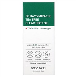 Some By Mi, Масло 30 Days Miracle Tea Tree Clear Spot Oil, 10 мл