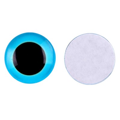 Глаза на клеевой основе, набор 10 шт., размер 1 шт. — 16 мм, цвет голубой