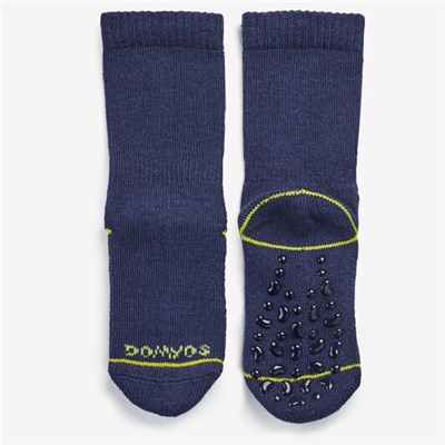 Носки нескользящие детские 2 пары темно-синие/серые DOMYOS