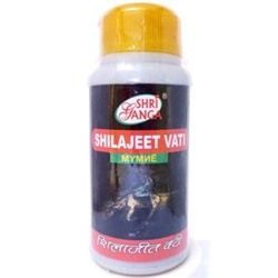 Шиладжит вати (Shilajeet vati), 300 таблеток - 100 грамм