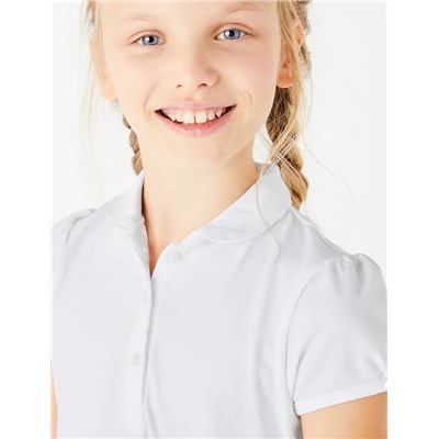 2pk Girls' Regular Fit School Polo Shirts (2-18 Yrs)