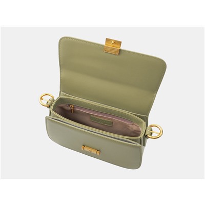 Оливковая кожаная женская сумка из натуральной кожи «WK001 Olive»