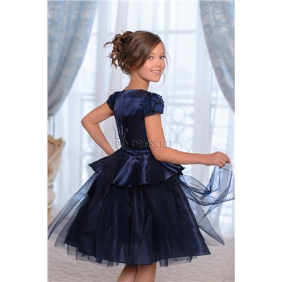 Платье нарядное для девочки арт. ИР-1806, цвет темно-синий