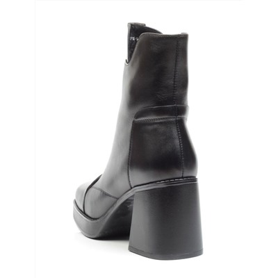 E28W-21A BLACK Ботинки зимние женские (натуральная кожа, натуральный мех) размер 36