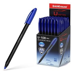 Ручка шариковая ErichKrause® U-108 Black Edition Stick 1.0 синяя 46777/50/Китай Подробнее