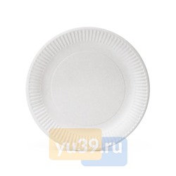 Тарелка круглая картон, белая, d=230 мм., 50 шт.