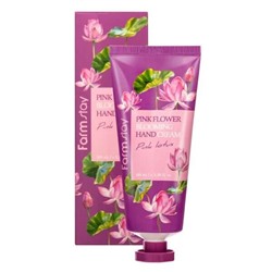 Крем для рук с экстрактом розового лотоса Pink Flower Blooming  Hand Cream Pink Lotus, Farmstay, 100 г