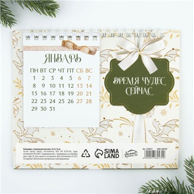 Календарь с отрывными листами  «Время чудес», 16,9 х 14 см