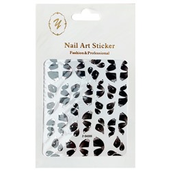 Nail Art Sticker, 2D стикер Z-D4305 (серебро)