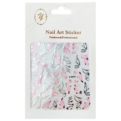 Nail Art Sticker, 2D стикер Z-D4301 (серебро)