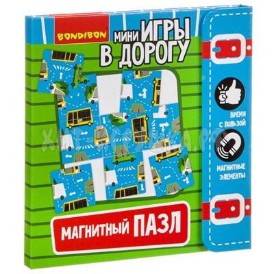 Компактные развивающие игры в дорогу  МАГНИТНЫЙ ПАЗЛ 5+ ВВ3561, ВВ3561