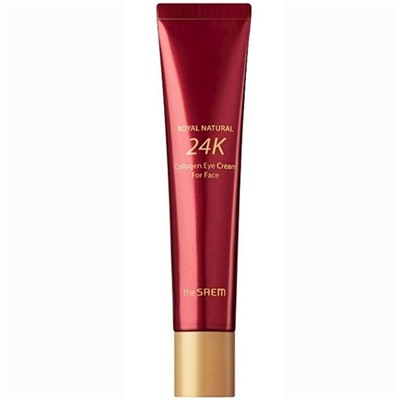 Крем для кожи вокруг глаз с 24К золотом и коллагеном Royal Natural 24K Collagen Eye Cream For Face, THE SAEM, 100 мл