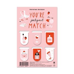 Набор магнитных закладок "Perfect match", 6 шт., 22х35 мм