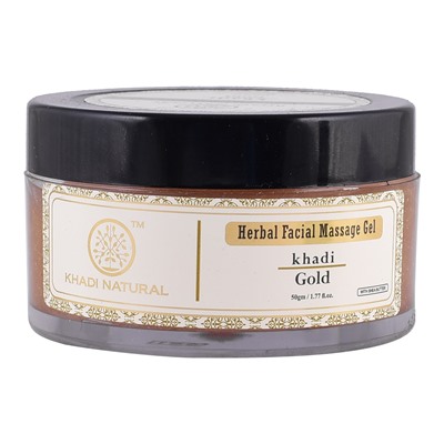 Khadi Gold Herbal Face Massage Gel 50g / Крем Гель Массажный  для Лица с Частичками Золота 50г