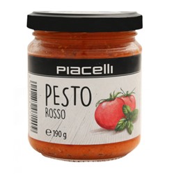 Соус "Песто из томатов". Пастеризованный Piacelli Pesto Rosso 190 гр