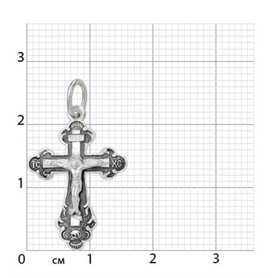 220.55 крест из серебра частично черненый штампованный