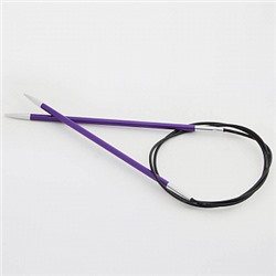 47068 Knit Pro Спицы круговые для вязания Zing 3,75мм/40см, алюминий упак