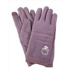 Классические перчатки женские, цвет розово-фиолетовый