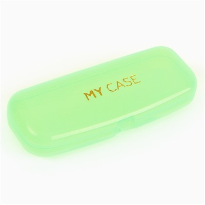 Футляр для очков My case, зелёный, 15,5 х 5,2 х 3,5 см