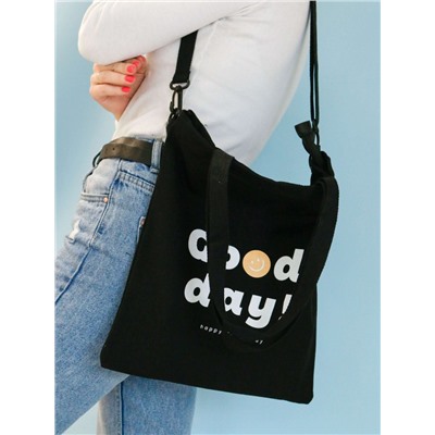 Сумка шоппер "Good day", black