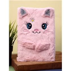Блокнот плюшевый "Honey cat", pink