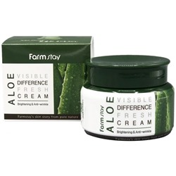 Успокаивающий крем для лица с алоэ Visible Difference Fresh Cream Aloe, Farmstay 100 мл