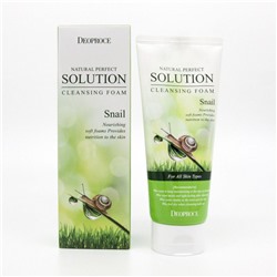 Пенка для умывания улиточная Natural Perfect Solution Cleansing Foam Snail, DEOPROCE   170 г