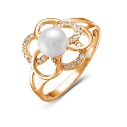 Золотое кольцо с жемчугом - 146