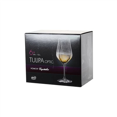 Набор бокалов для вина TULIPA OPTIC 6шт 350мл         (Код: CR350101TO  )