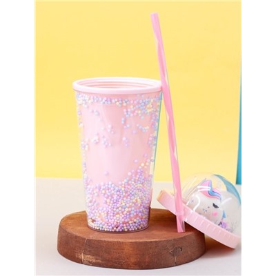 Тамблер "Unicorn styrofoam", pink (450 ml)